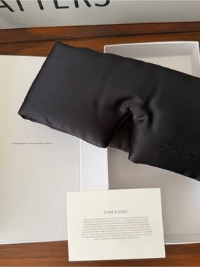 Dore & Rose Silk Deep Sleep Mask in Black NIB